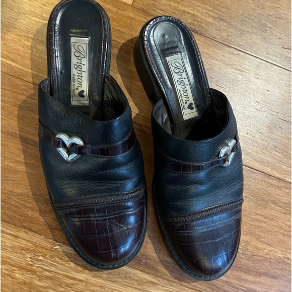 Brighton Shoes - Brighton black and brown clogs